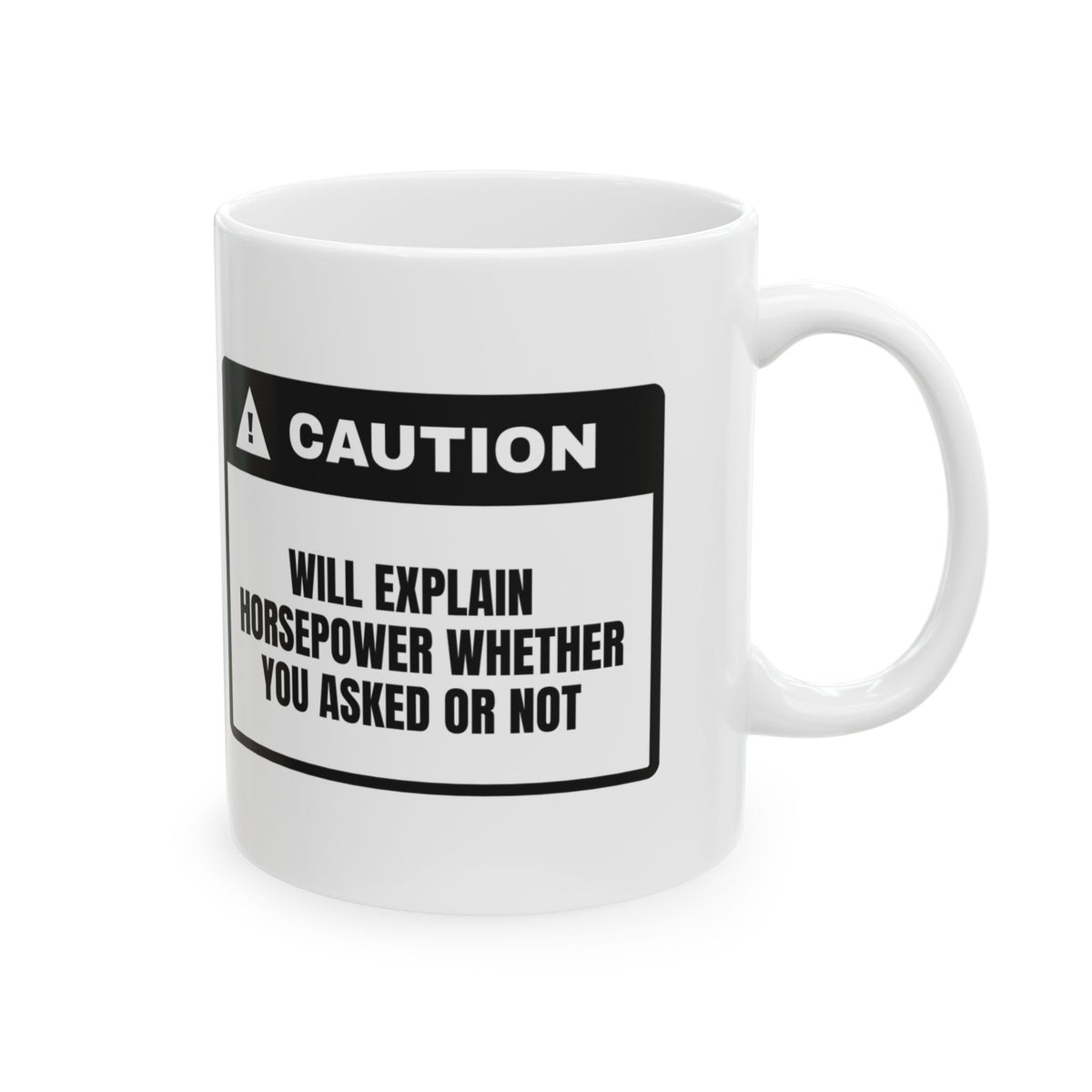 Car Guy Coffee Mug Caution Will Explain Horsepower