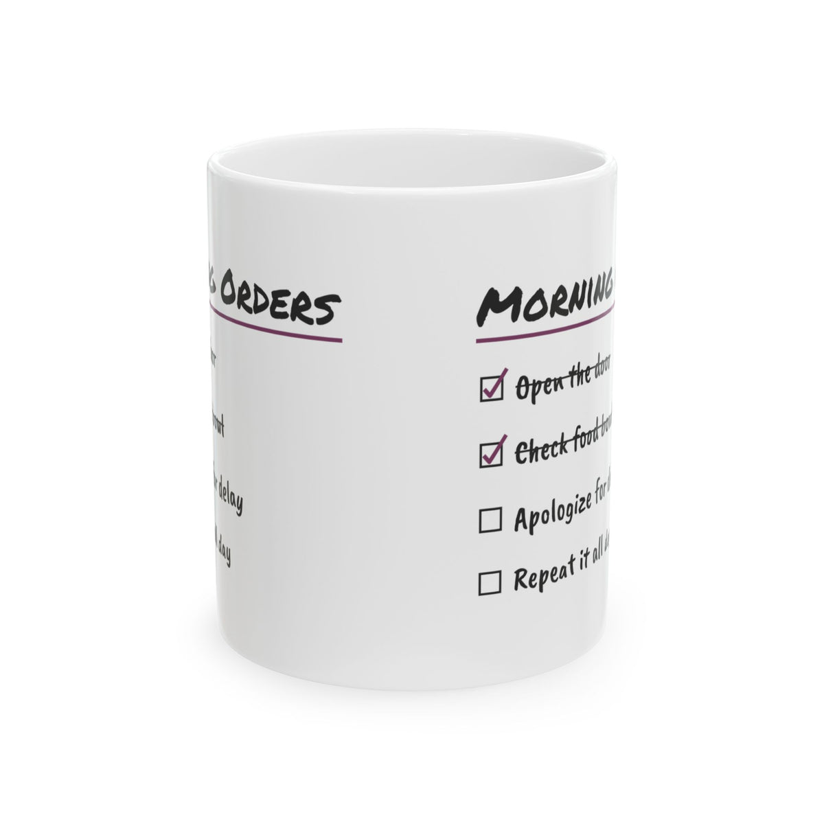 Cat Mom Morning Orders Coffee Mug For Cat Moms