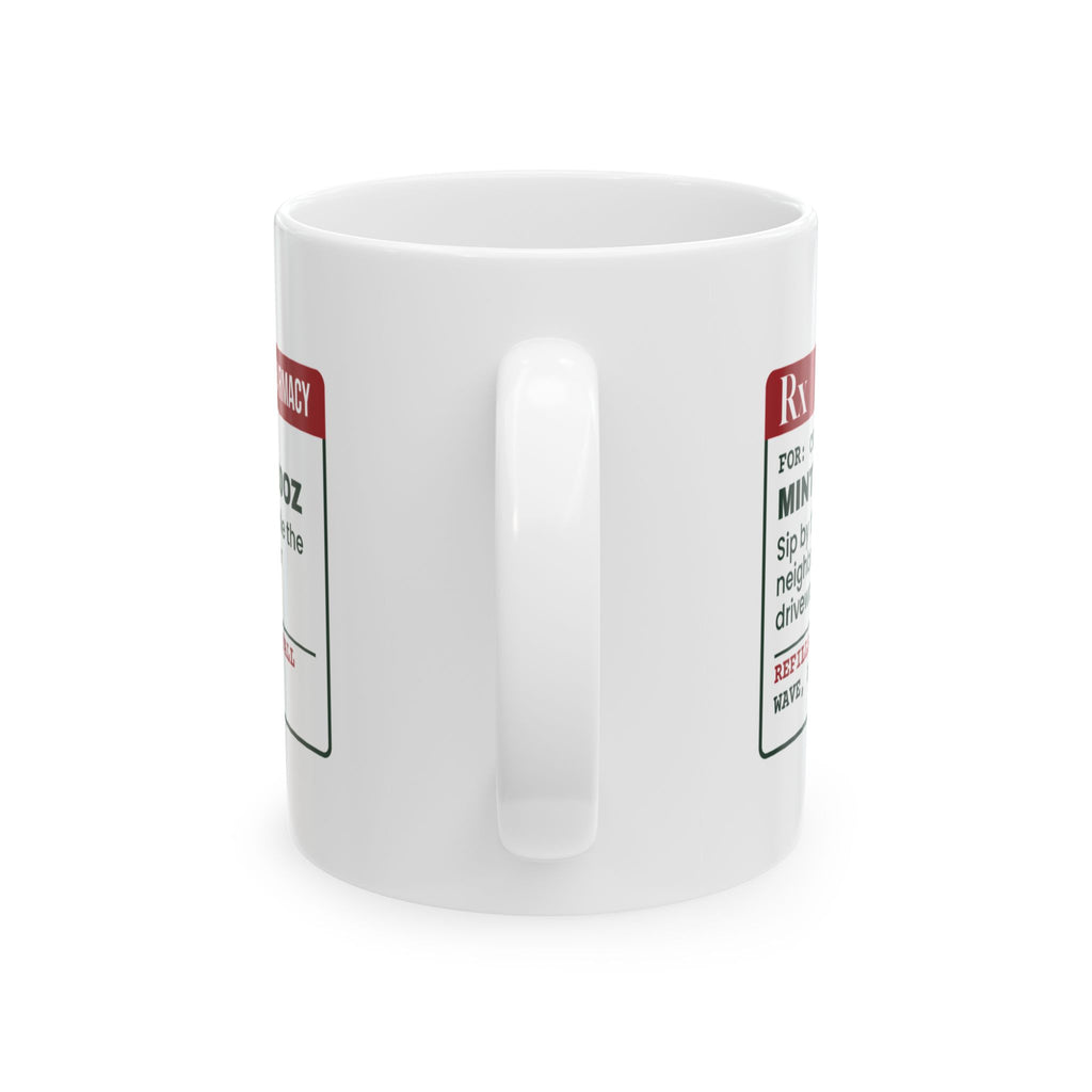 Funny Hot Cocoa Coffee Mug Mint Cocoa Prescription Label
