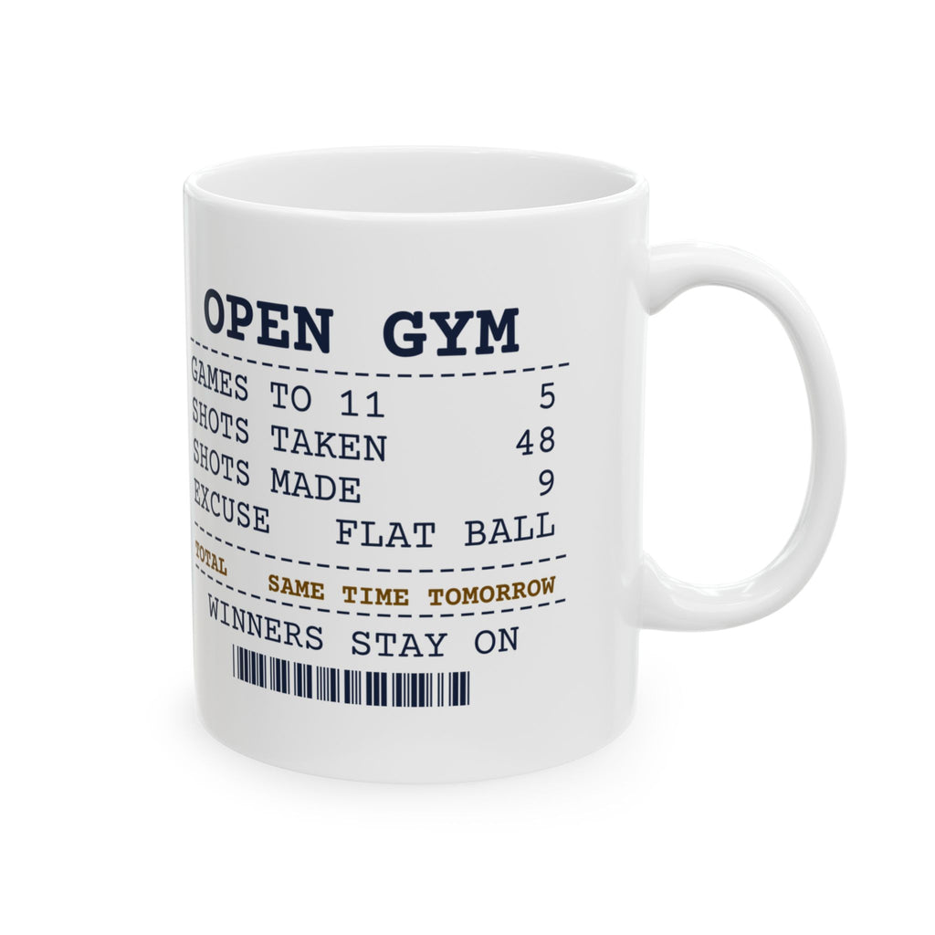 Funny Basketball Player Mug Open Gym Receipt Shots Made