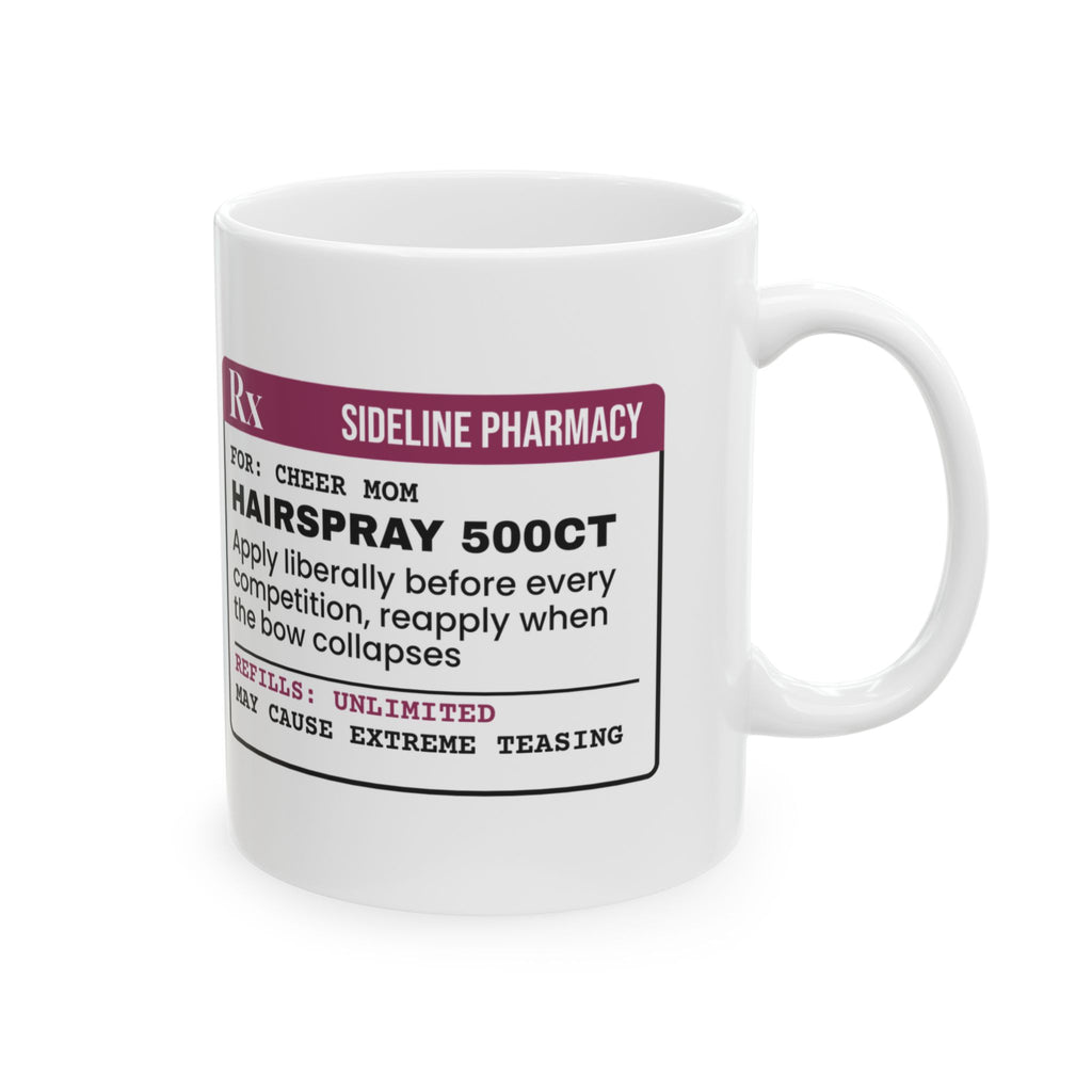 Cheer Mom Coffee Mug Apply Liberally Reapply Often