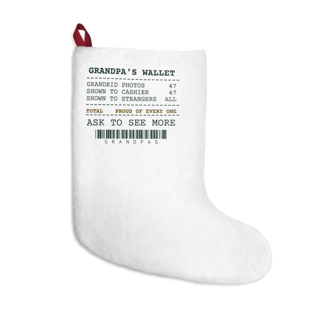 Funny Christmas Stocking Grandpa's Wallet Photos Proud Of Every