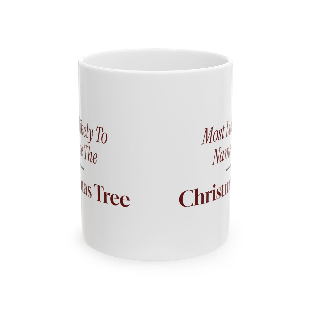 Funny Family Christmas Coffee Mug Most Likely To Name The Christmas Tree
