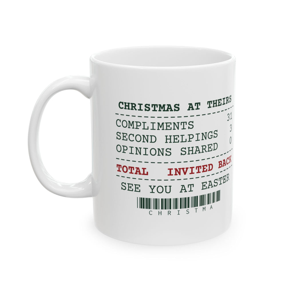 Funny In-Laws Christmas Coffee Mug Opinions Shared 0 Invited Back