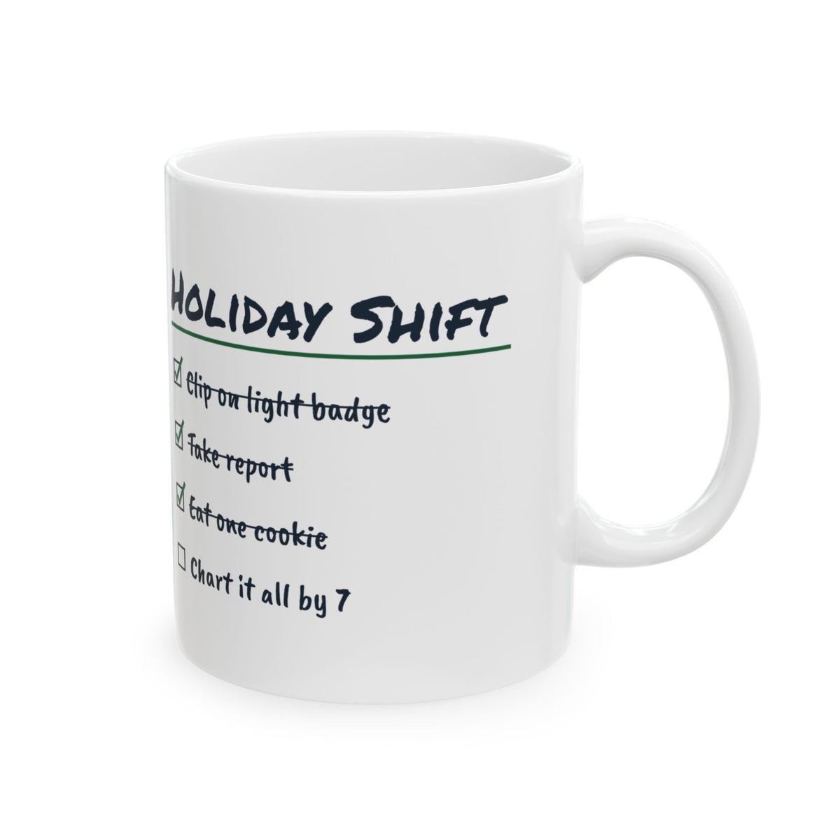 Funny Christmas Nurse Coffee Mug Eat One Cookie Chart It All By 7