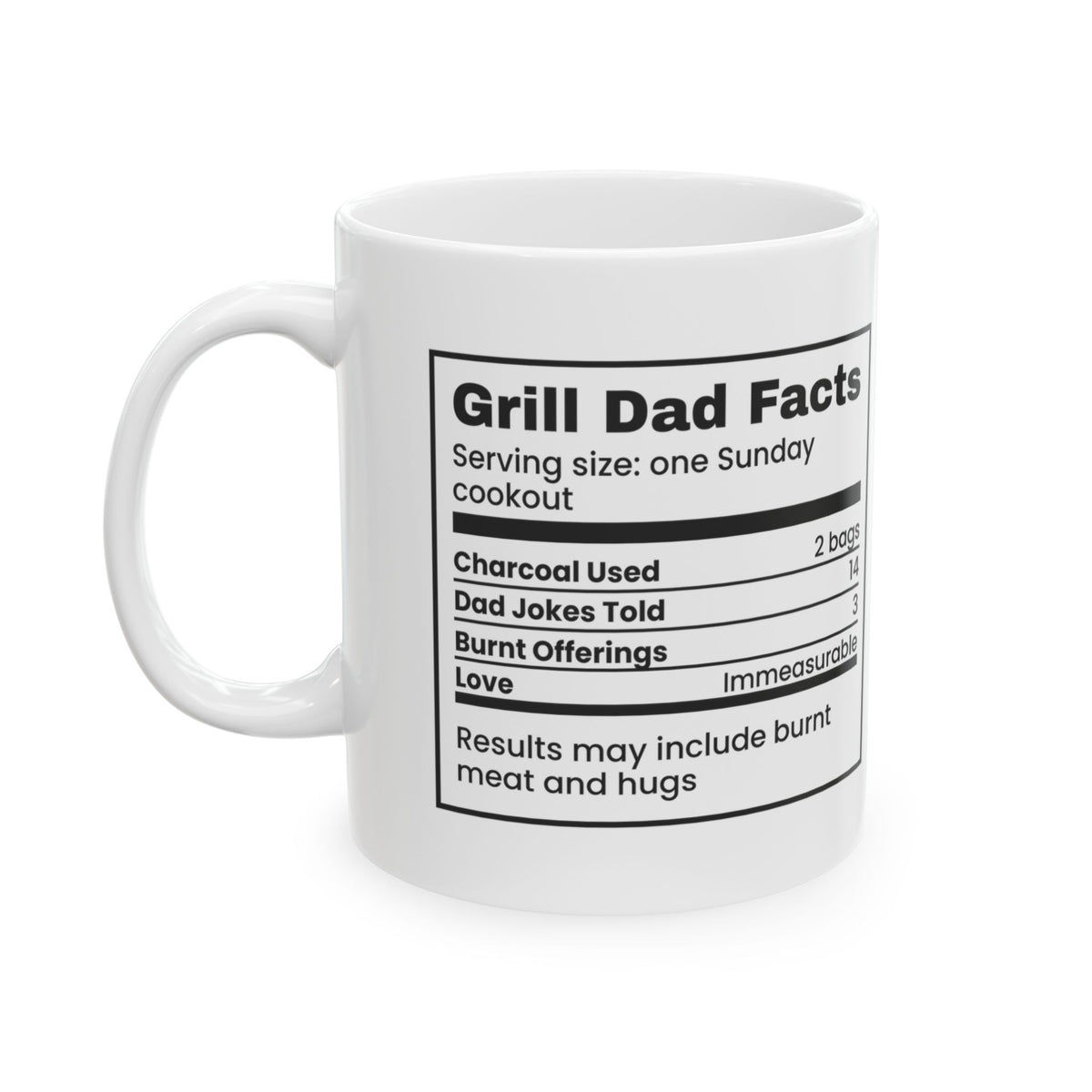 Funny Dad Coffee Mug Burnt Offerings And Hugs