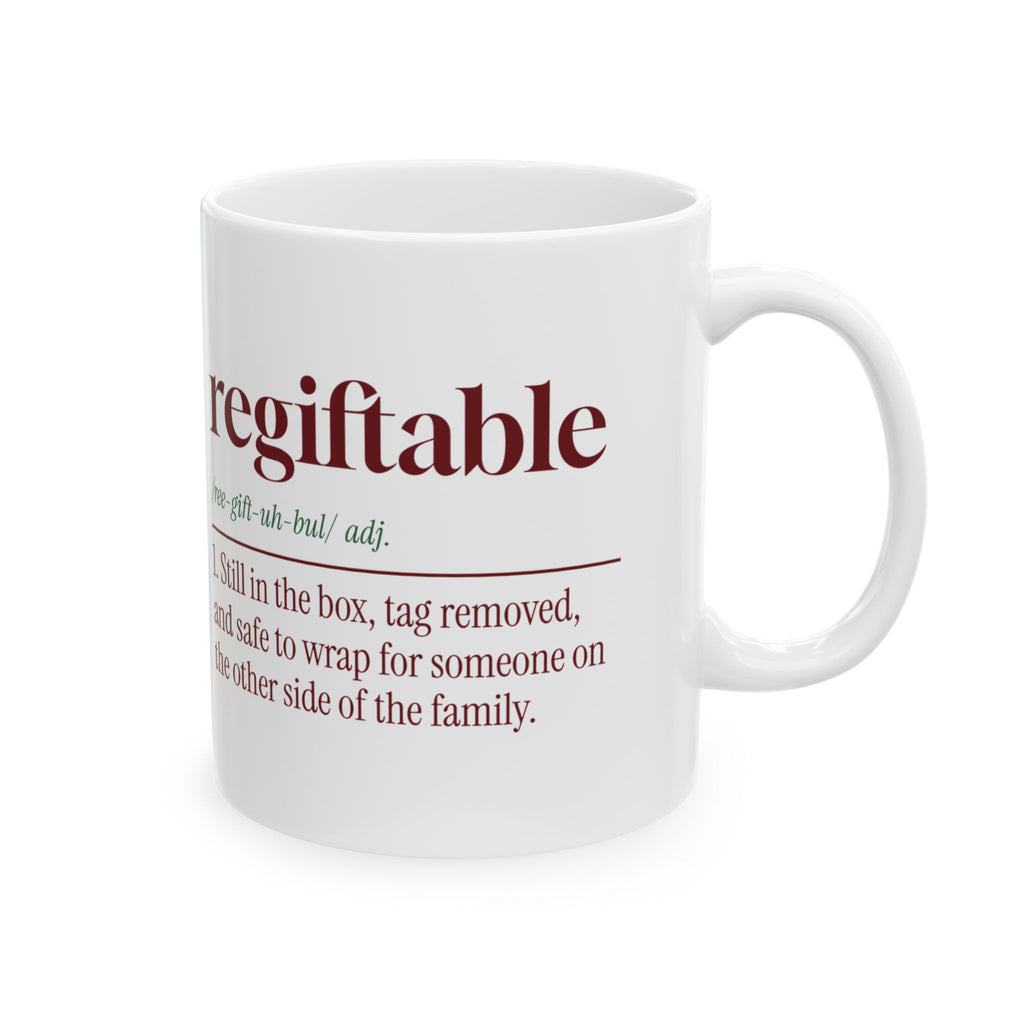 Funny Christmas Coffee Mug Regiftable Definition Still In The Box