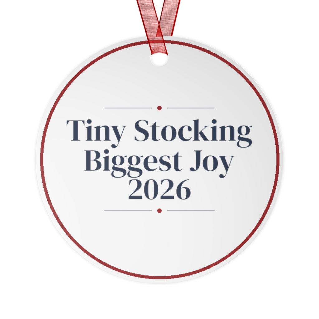 Baby's First Christmas Ornament Tiny Stocking Biggest Joy 2026