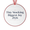 Baby's First Christmas Ornament Tiny Stocking Biggest Joy 2026