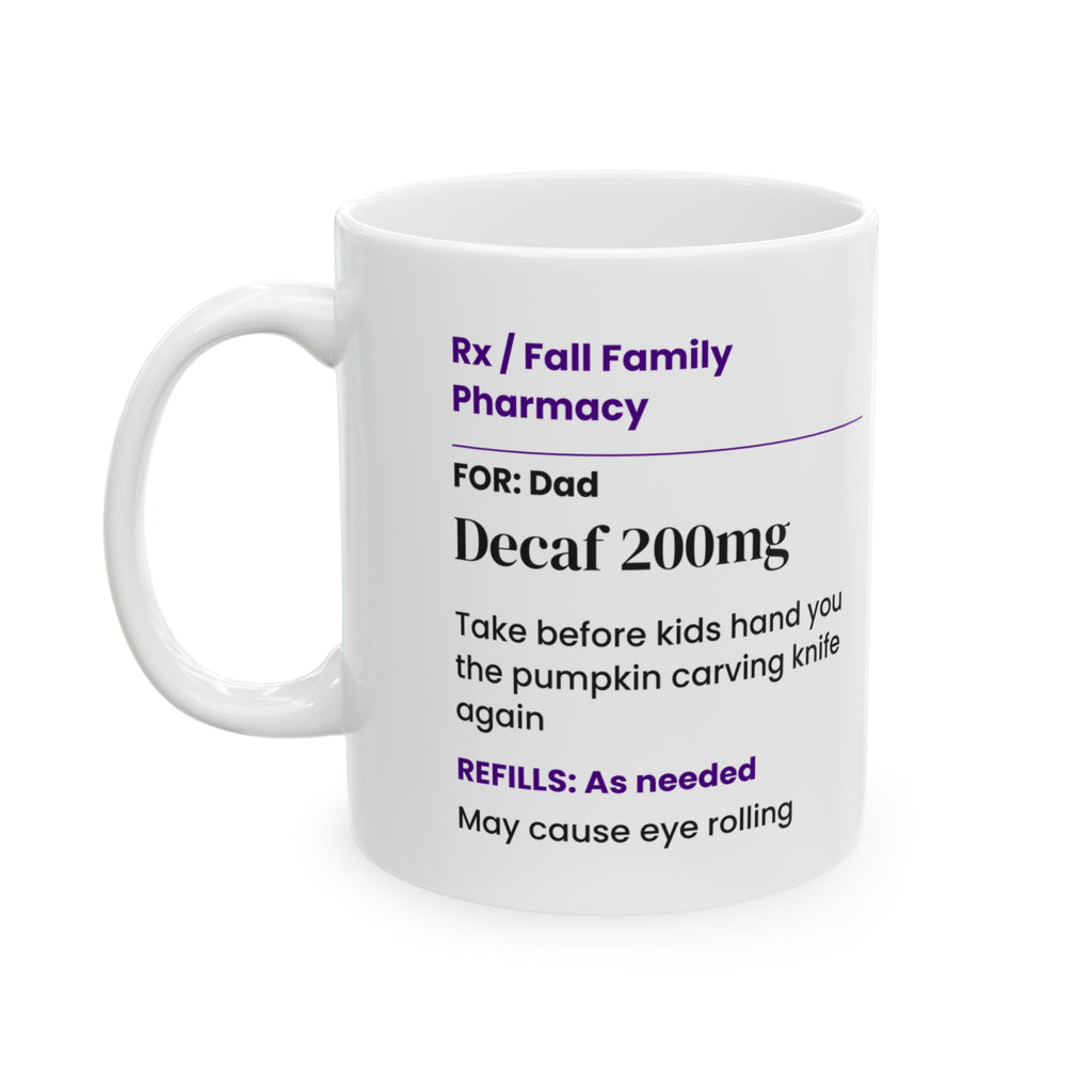 Funny Dad Mug Before Carving Knife Dad's Decaf Prescription