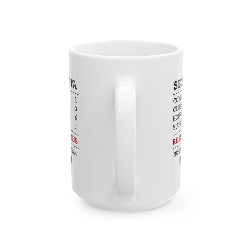 Funny Secret Santa Coffee Mug For Coworkers Hours Deciding Receipt