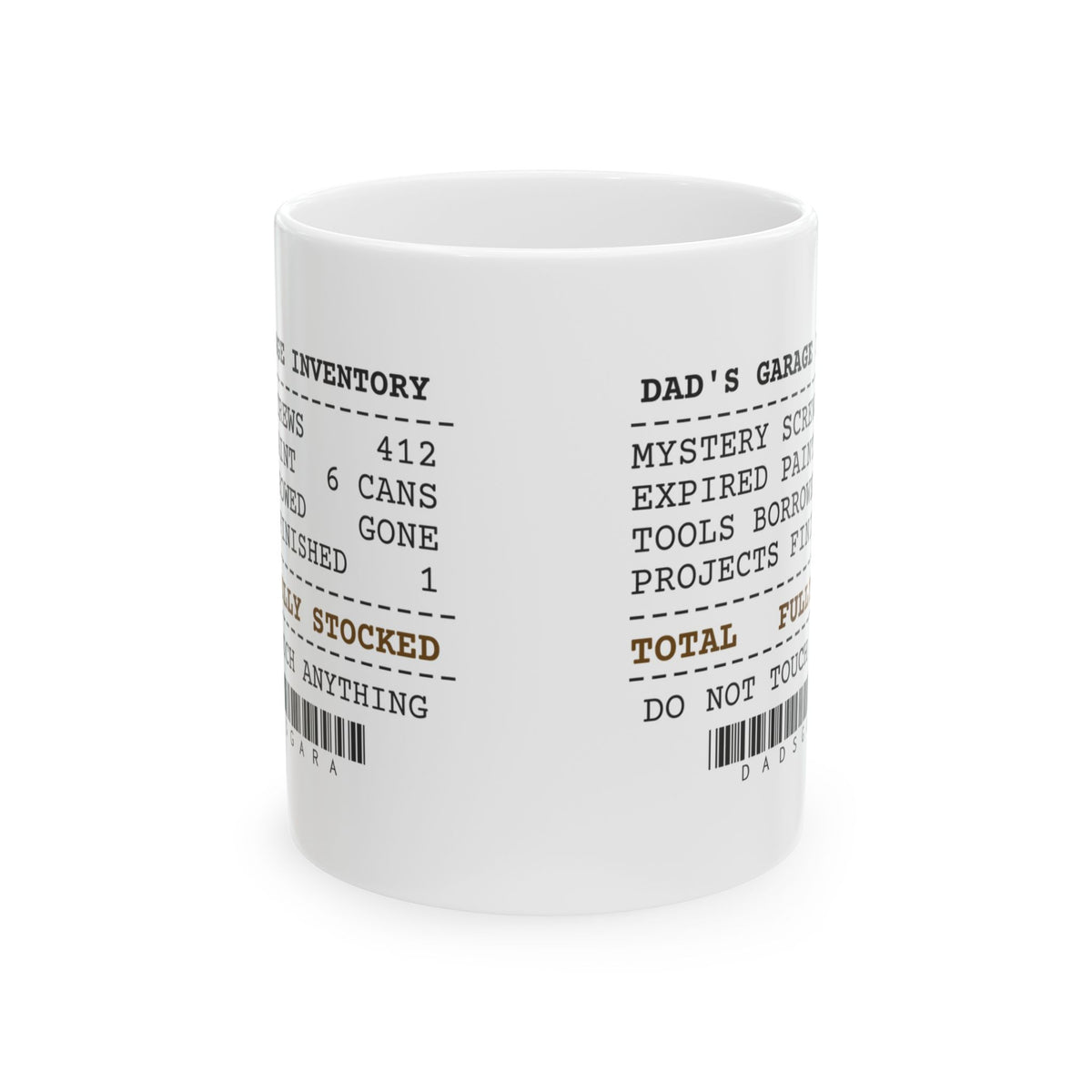 Dad Garage Receipt Coffee Mug 412 Mystery Screws