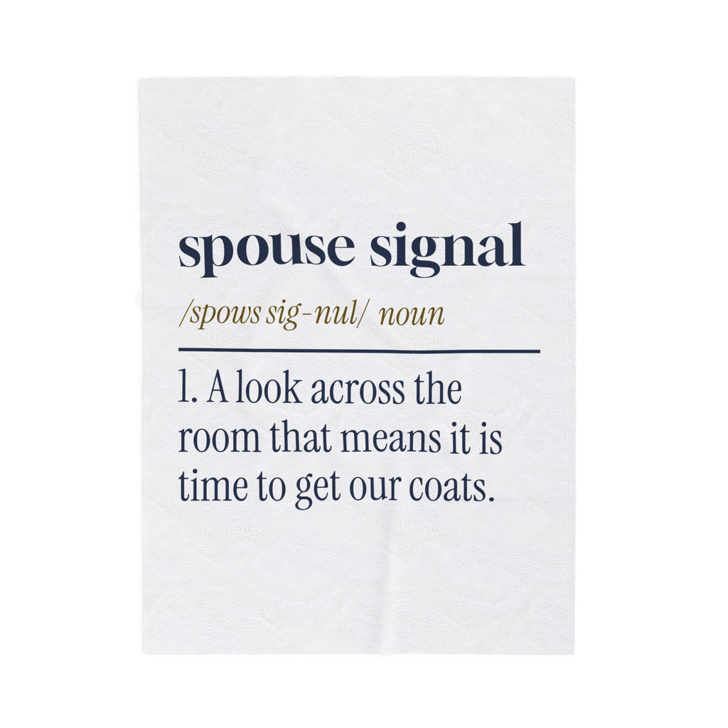 Funny Christmas In Laws Throw Blanket Spouse Signal Definition