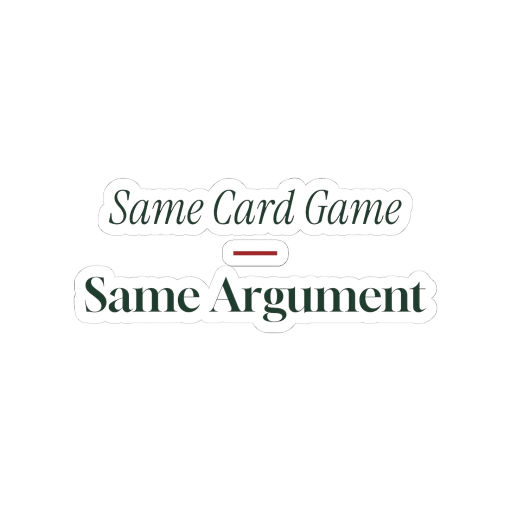 Funny Family Christmas Sticker Same Card Game Same Argument