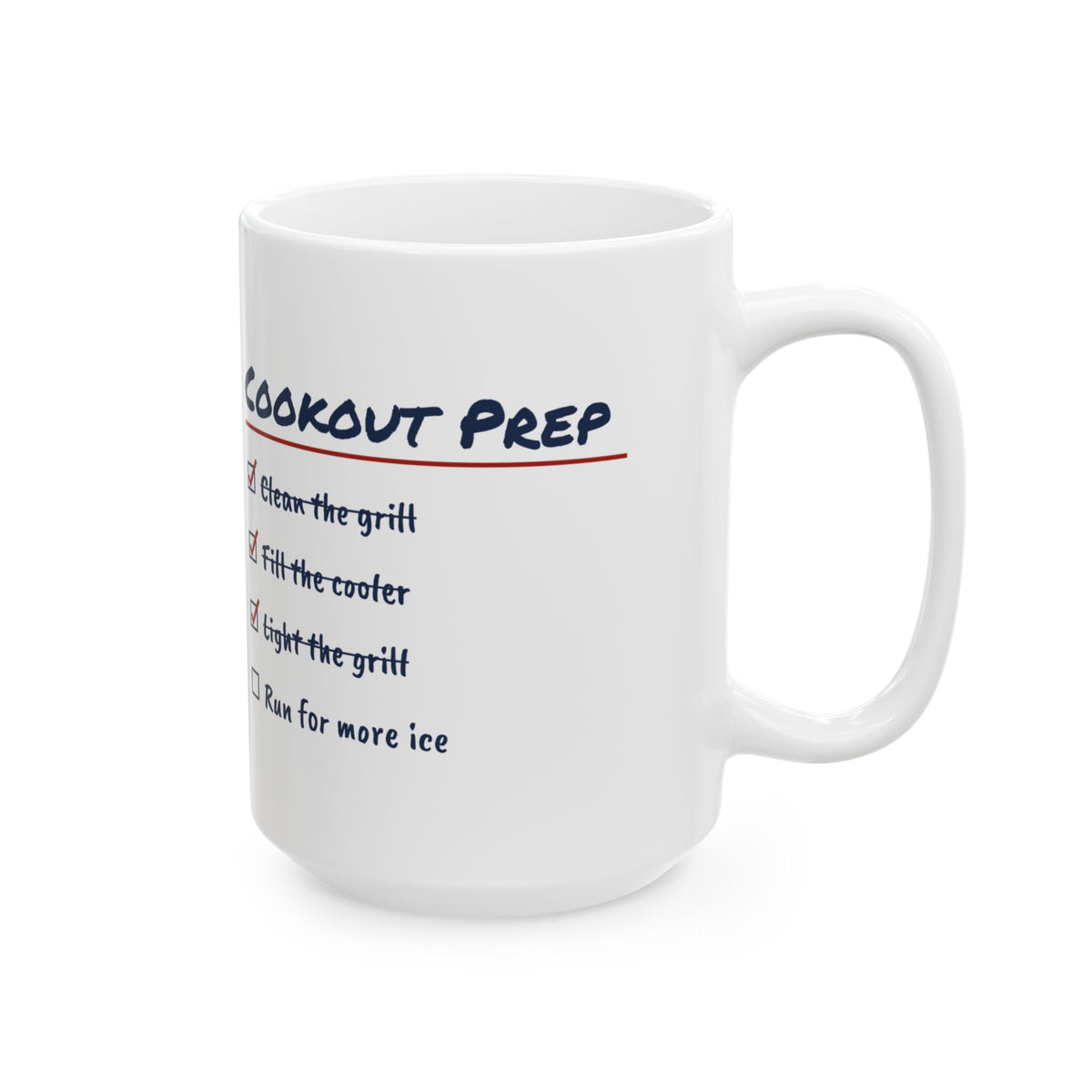 Funny Fourth Of July Coffee Mug Cookout Prep Checklist Run For More Ice