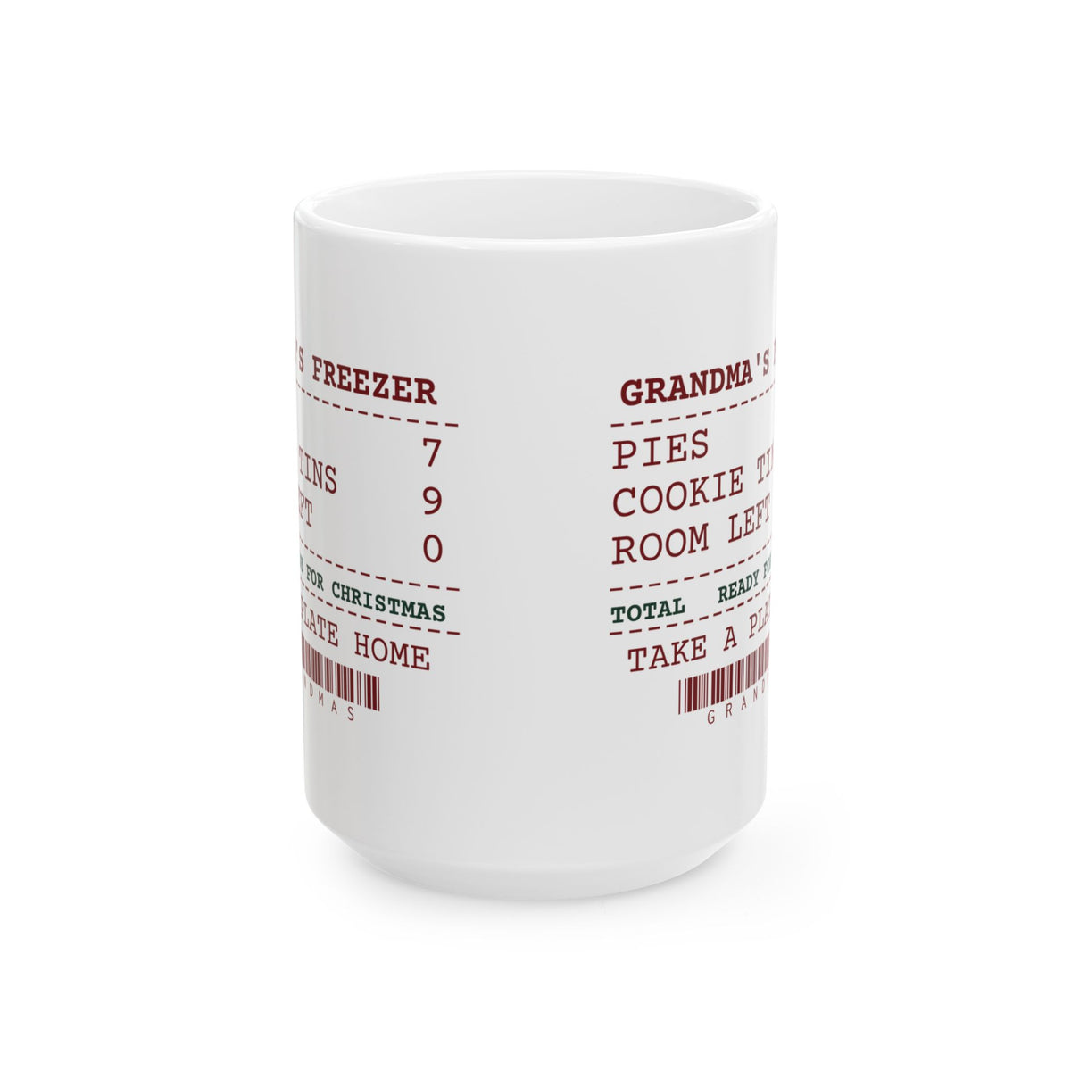 Funny Christmas Grandma Coffee Mug Seven Pies Frozen Ready For Christmas