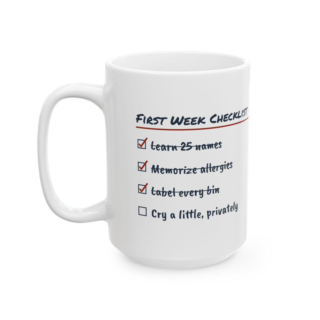 Funny Teacher Checklist Coffee Mug Cry A Little Privately For Teachers