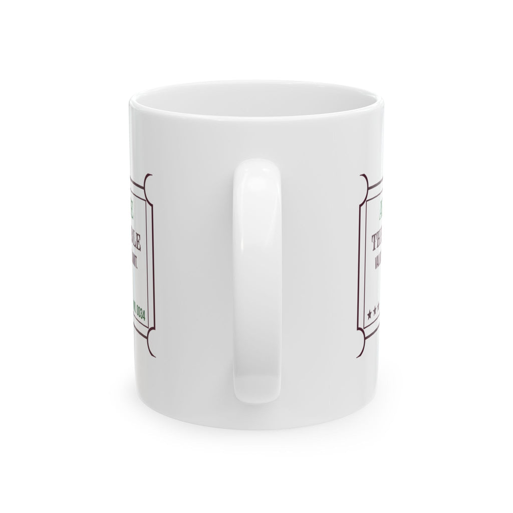 Funny Christmas Coffee Mug Kids' Table No Age Limit Ticket