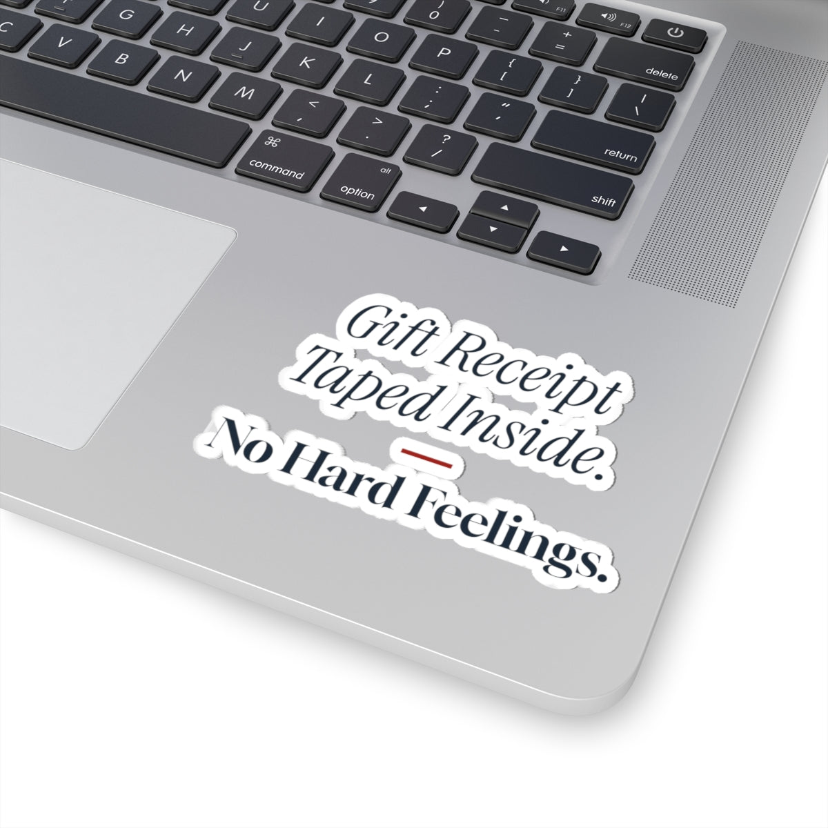Funny Christmas Sticker Receipt Taped Inside No Hard Feelings