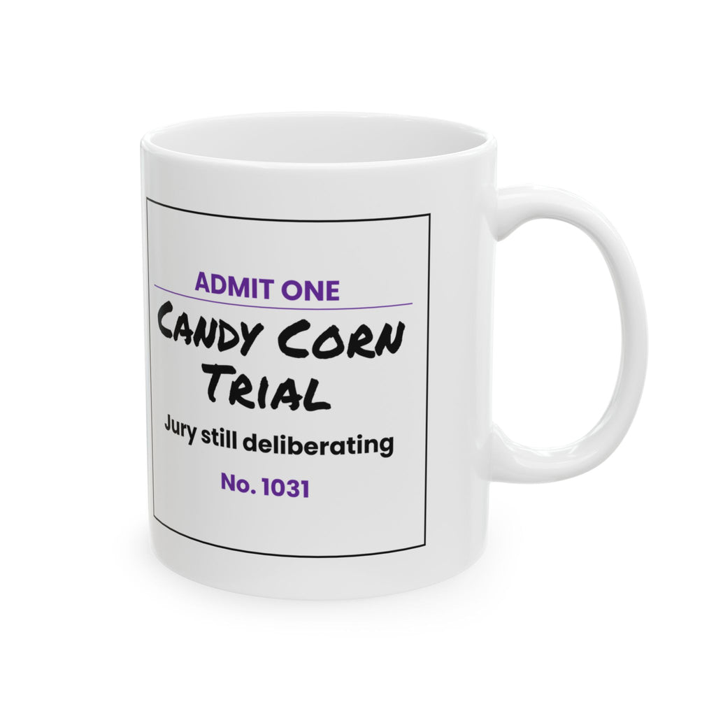 Funny Halloween Coffee Mug Candy Corn Trial Ticket For Haters