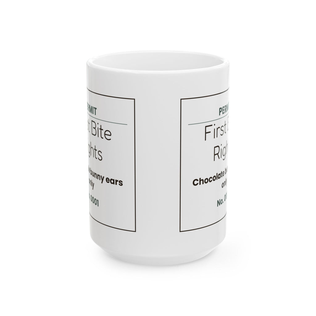 Funny Easter Bunny Ear Permit Coffee Mug For Parents