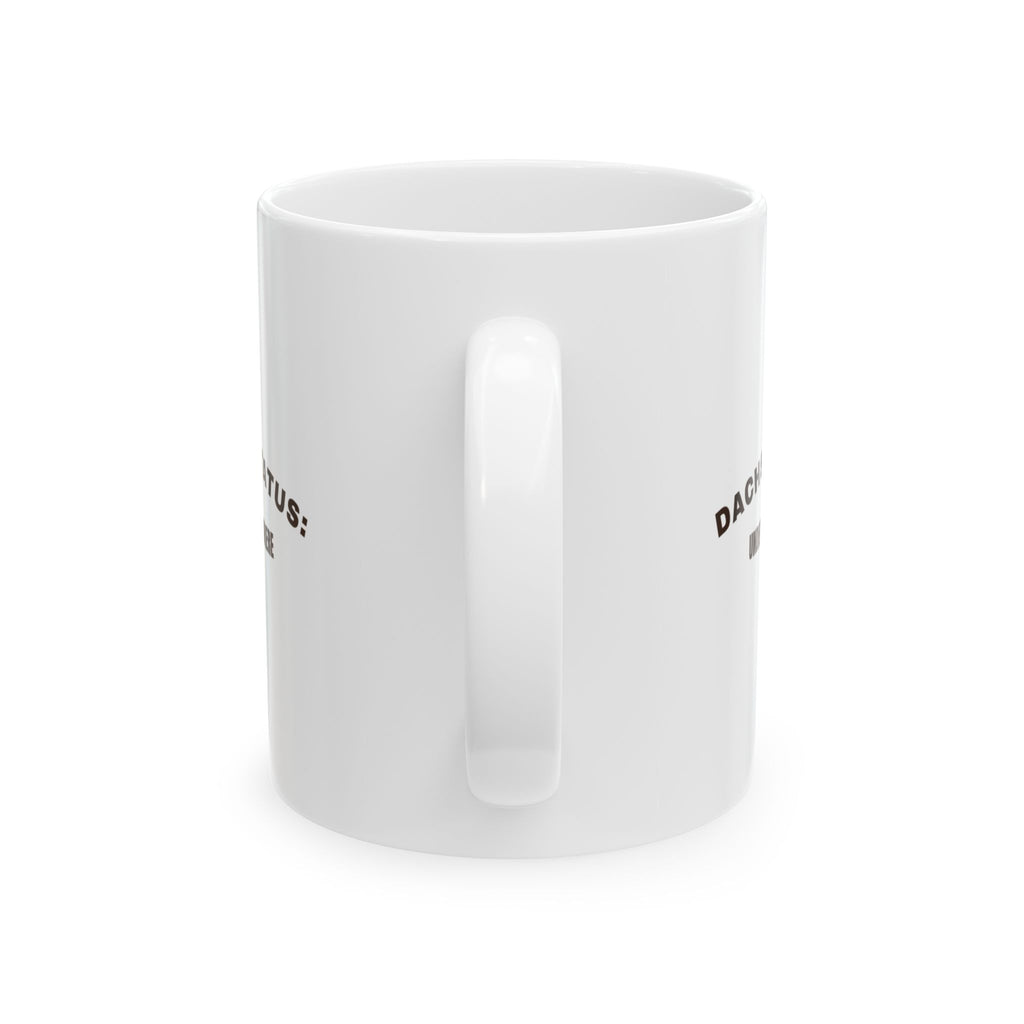 Dachshund Coffee Mug Under A Blanket Somewhere Retro Arch Cup