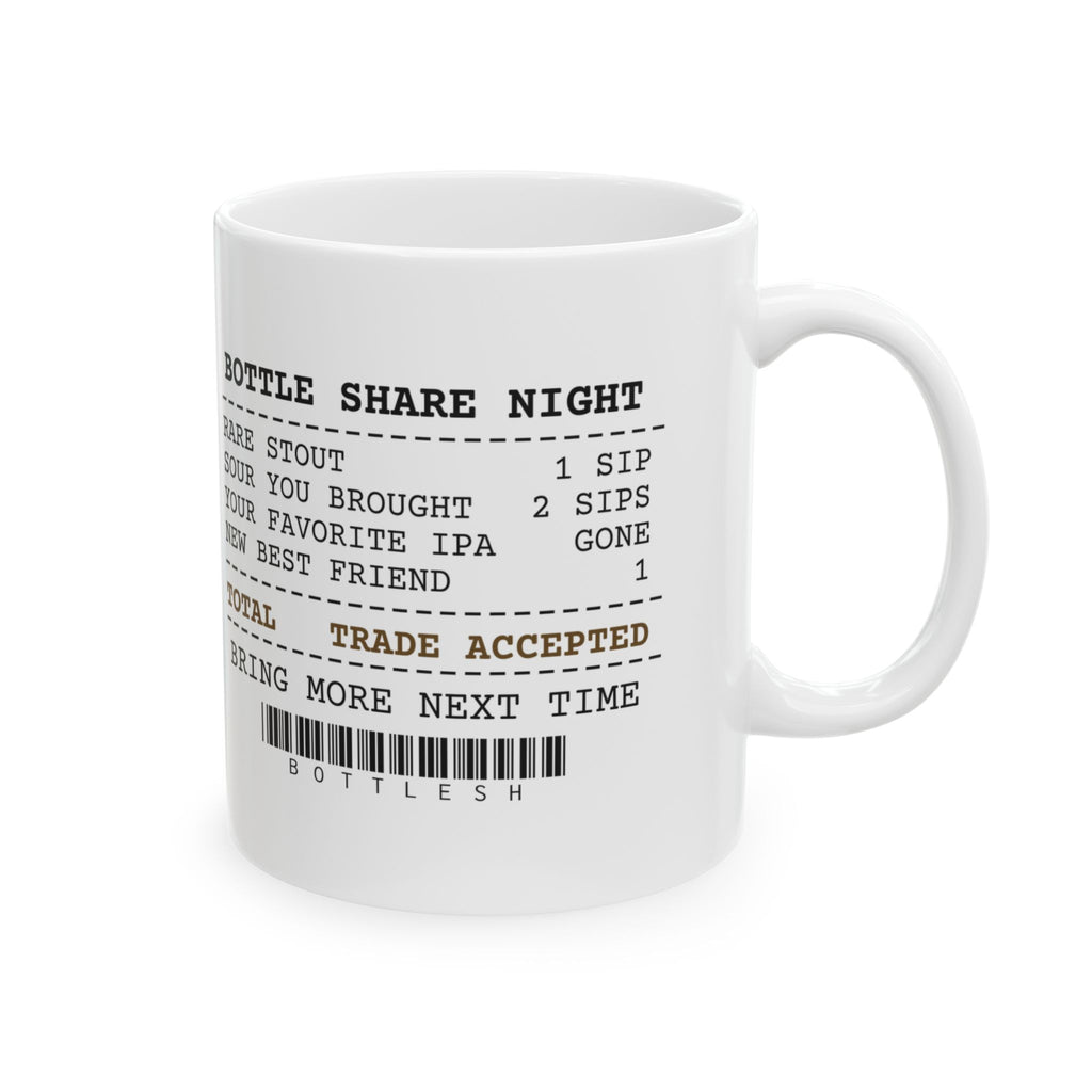 Craft Beer Coffee Mug Bottle Share Trade Accepted