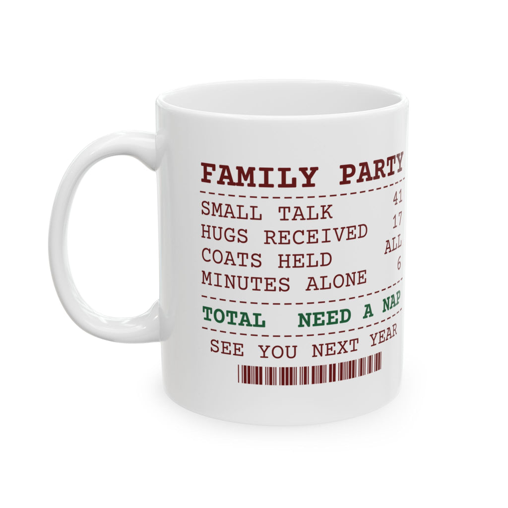Funny Christmas Introvert Coffee Mug Small Talk 41 Party Receipt