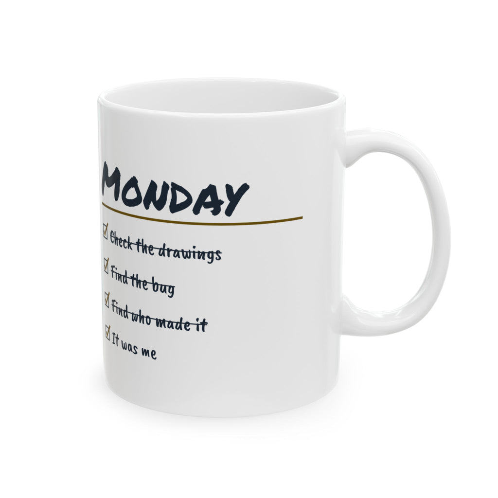 Funny Engineer Coffee Mug Traced The Bug Back To Myself Checklist