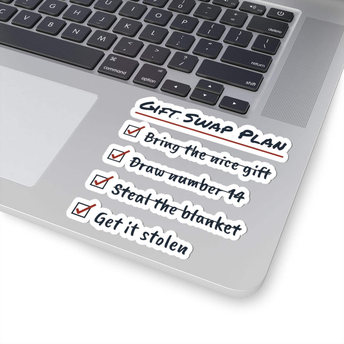 Funny White Elephant Sticker Gift Swap Plan Get It Stolen Checklist