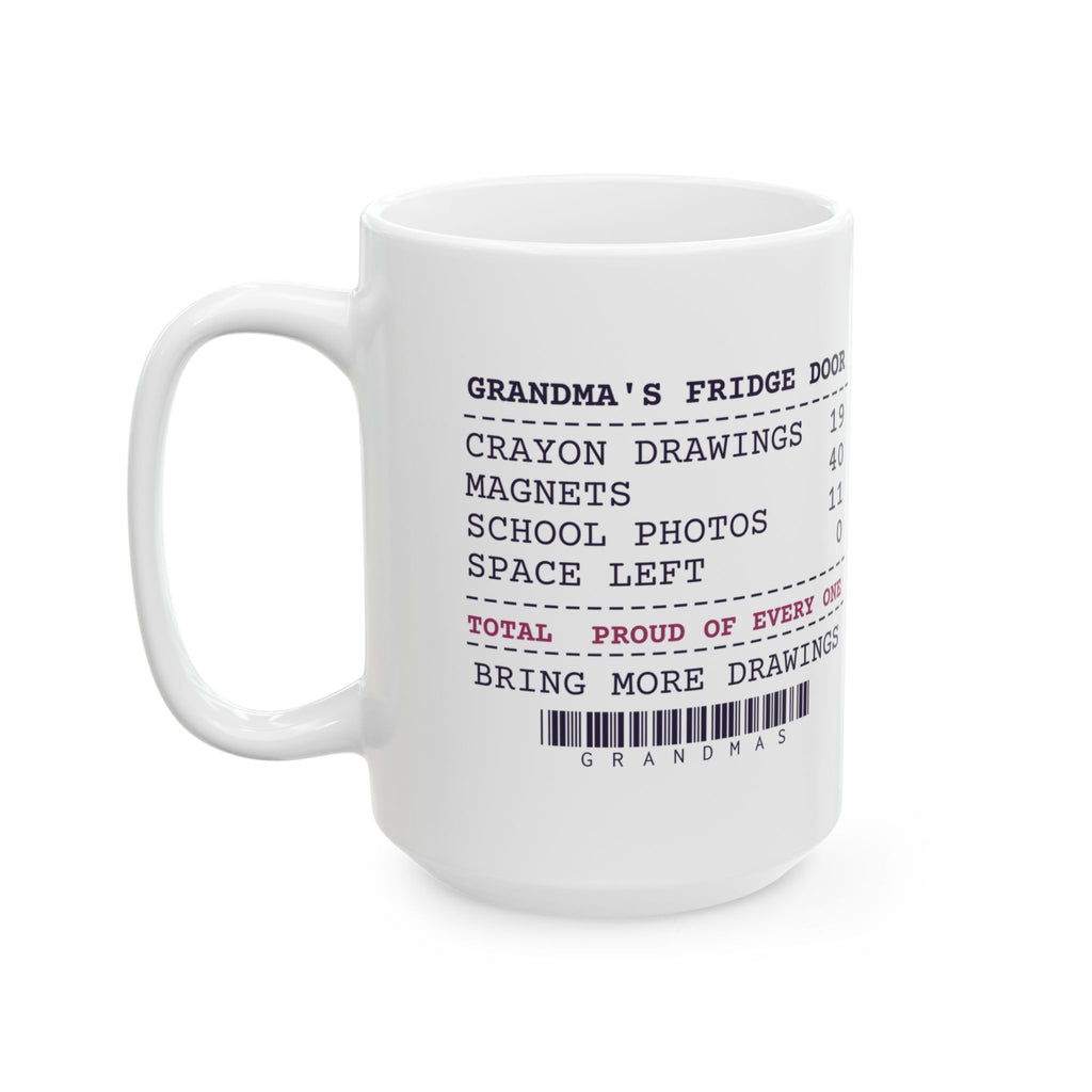 Funny Christmas Coffee Mug Grandma Fridge Door Receipt For Grandma