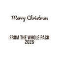 Christmas Sticker Merry Christmas From The Whole Pack 2026 Dog Family