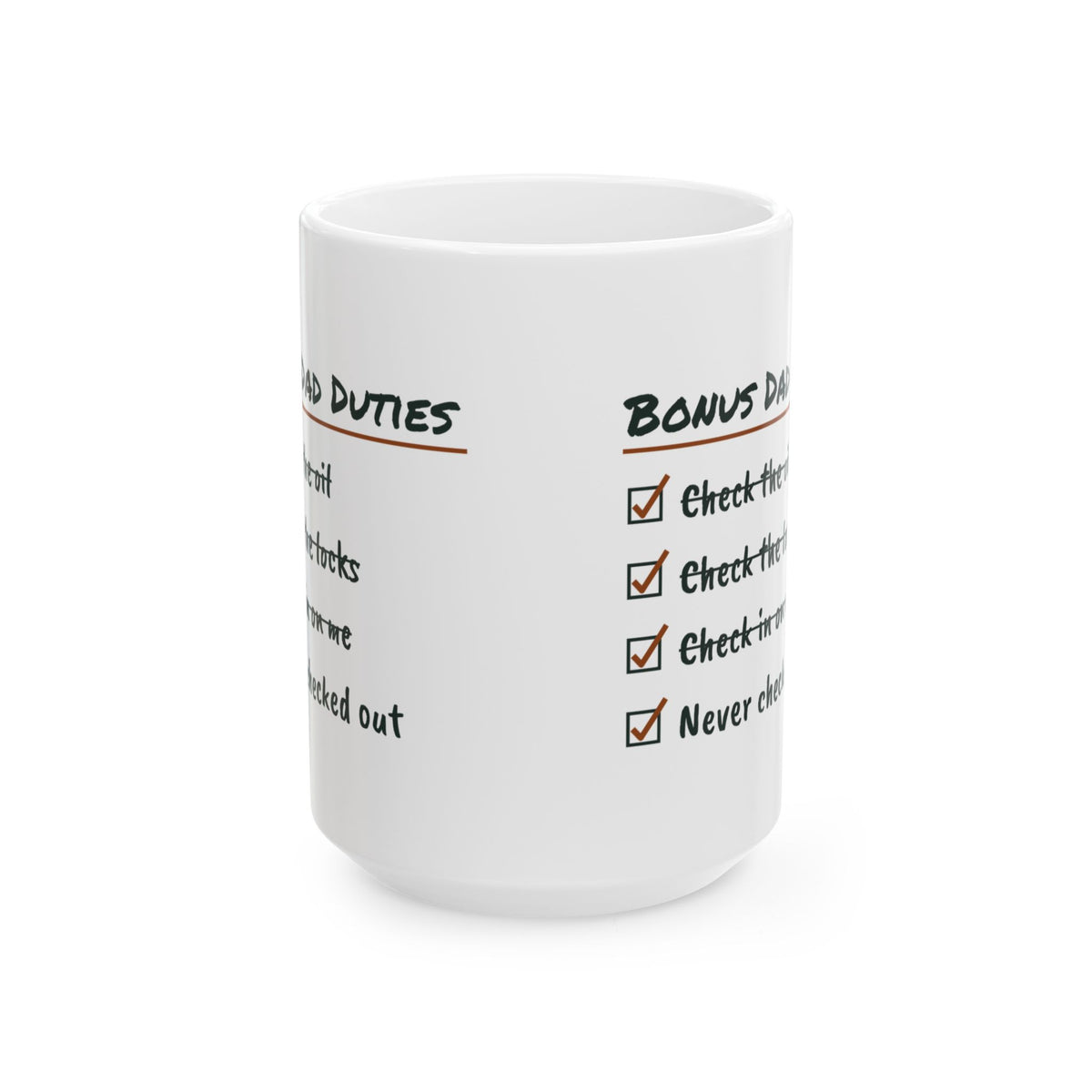 Bonus Dad Duties Coffee Mug Funny Checklist For Stepdads