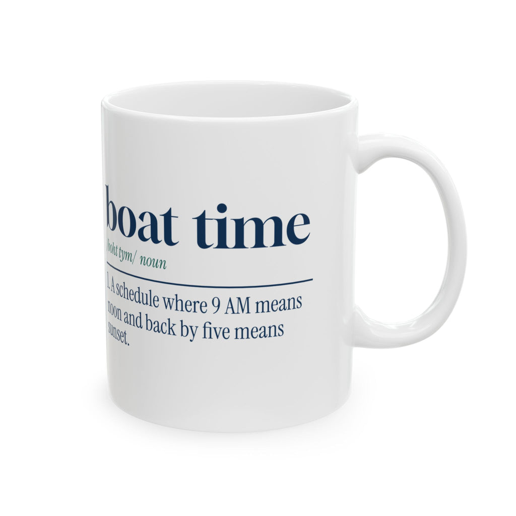 Funny Boat Coffee Mug Boat Time Dictionary Definition