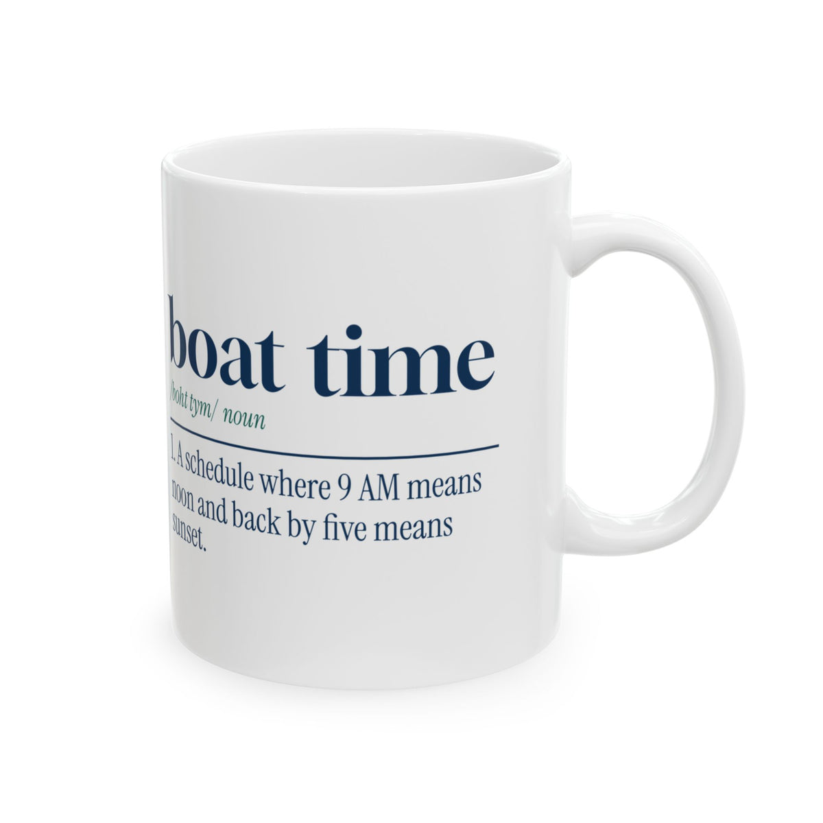 Funny Boat Coffee Mug Boat Time Dictionary Definition