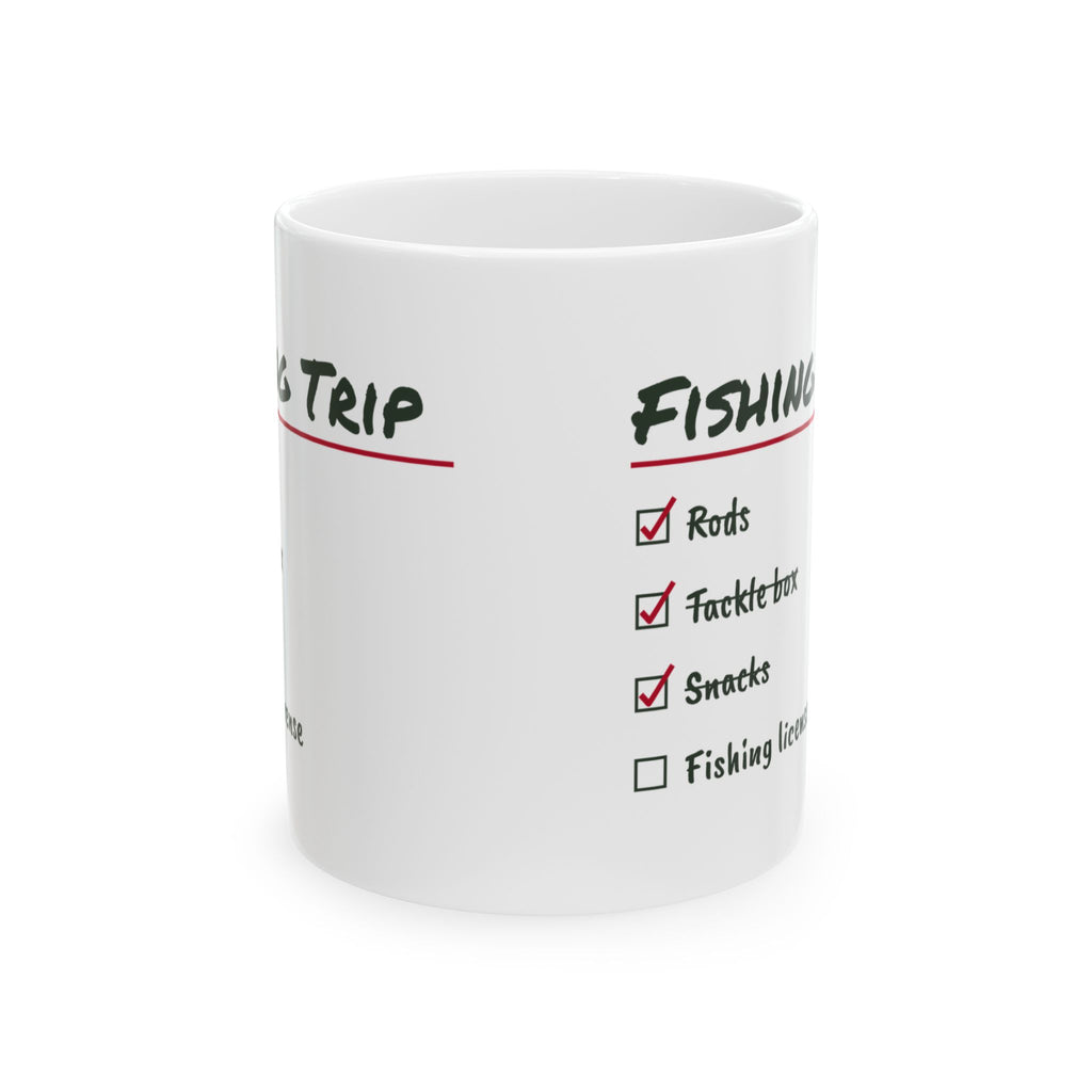 Funny Fishing Coffee Mug Fishing Trip Checklist License