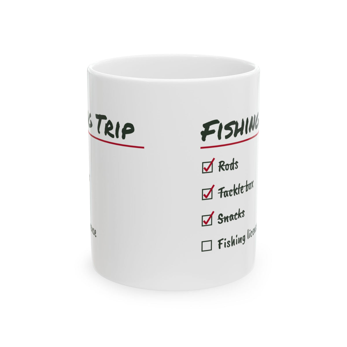 Funny Fishing Coffee Mug Fishing Trip Checklist License