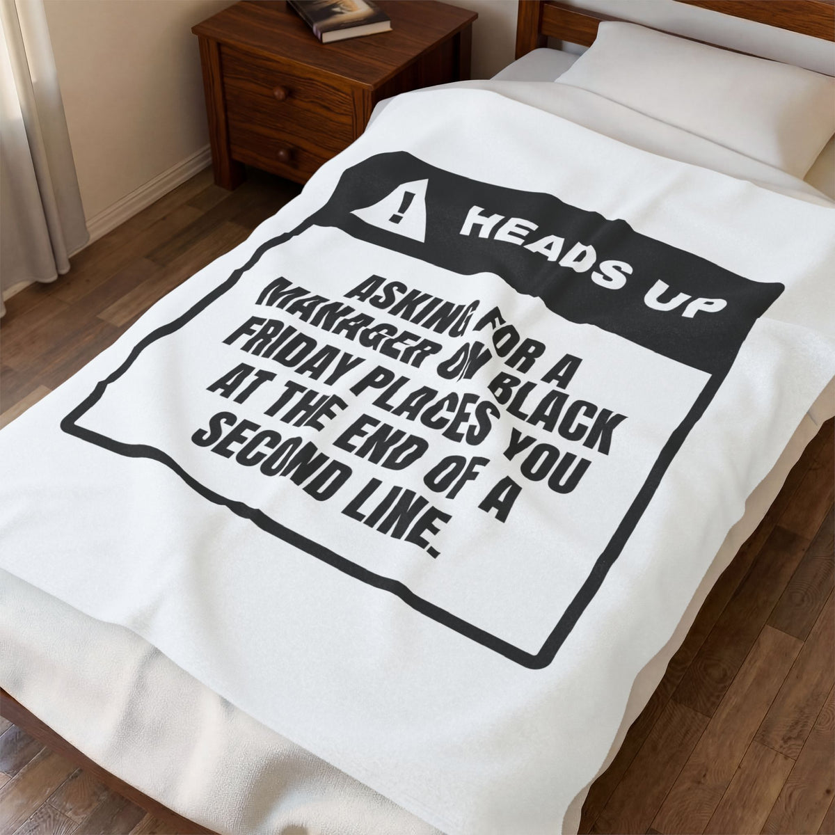 Funny Christmas Retail Throw Blanket Ask For A Manager Join A Second Line