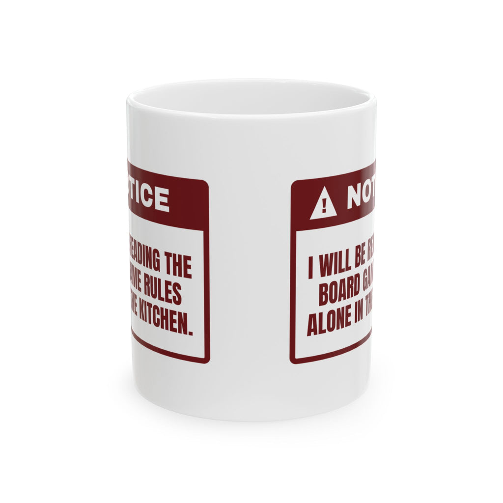Funny Christmas Coffee Mug Reading The Game Rules Alone For Introverts