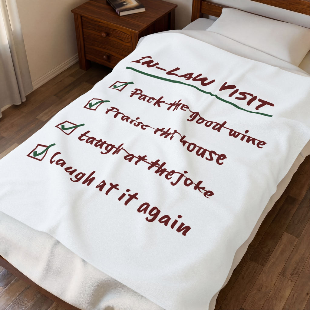 Funny Christmas In Laws Throw Blanket Laugh At The Joke Checklist