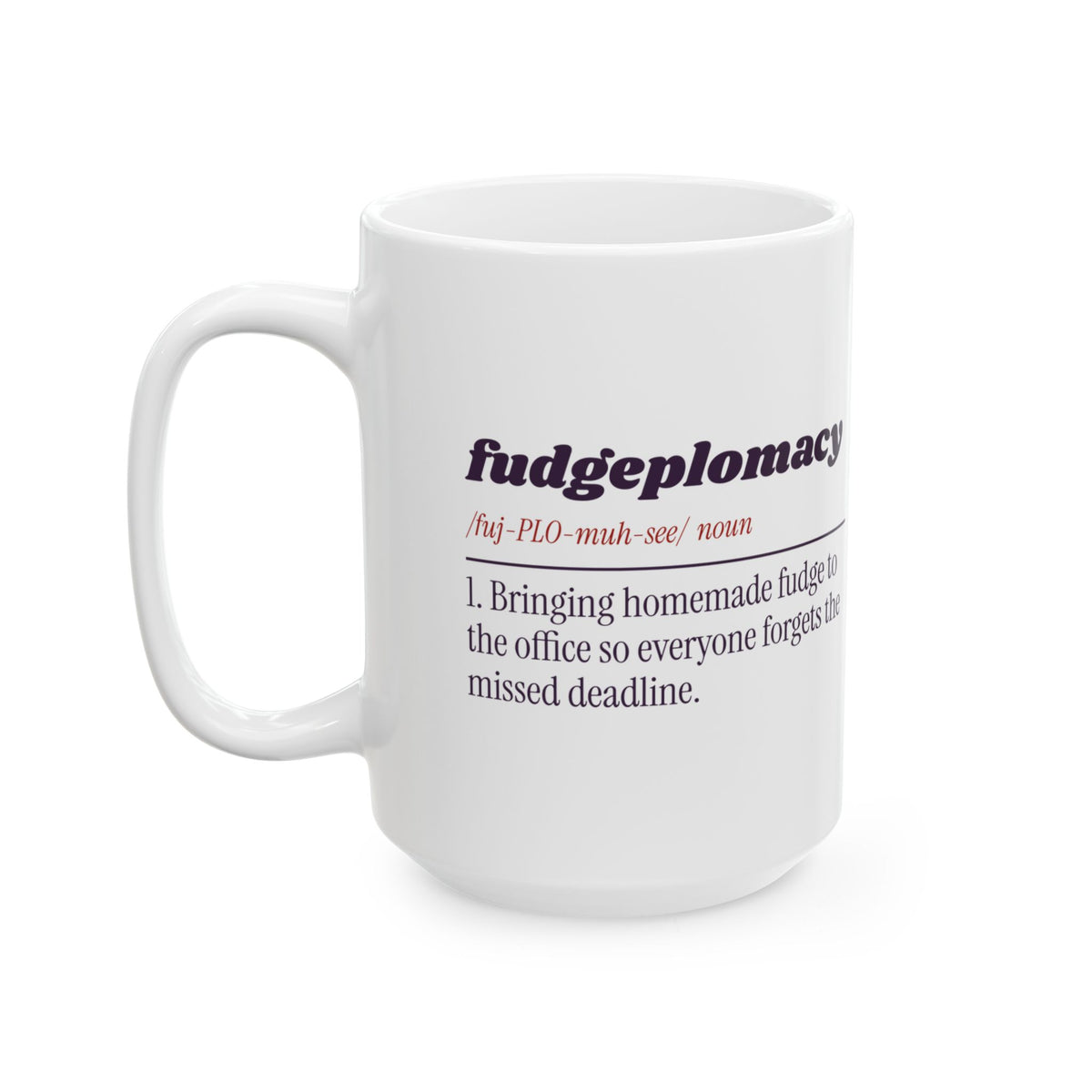 Funny Christmas Coffee Mug Fudgeplomacy Definition For Coworkers