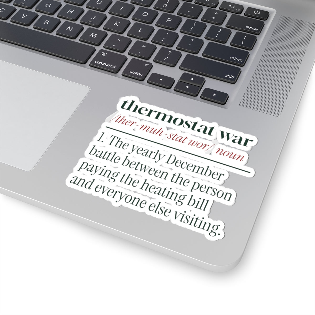 Funny Christmas Sticker Thermostat War Definition For Families