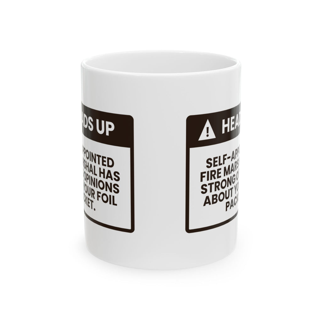 Funny BBQ Coffee Mug Self-Appointed Fire Marshal For Grill Dad