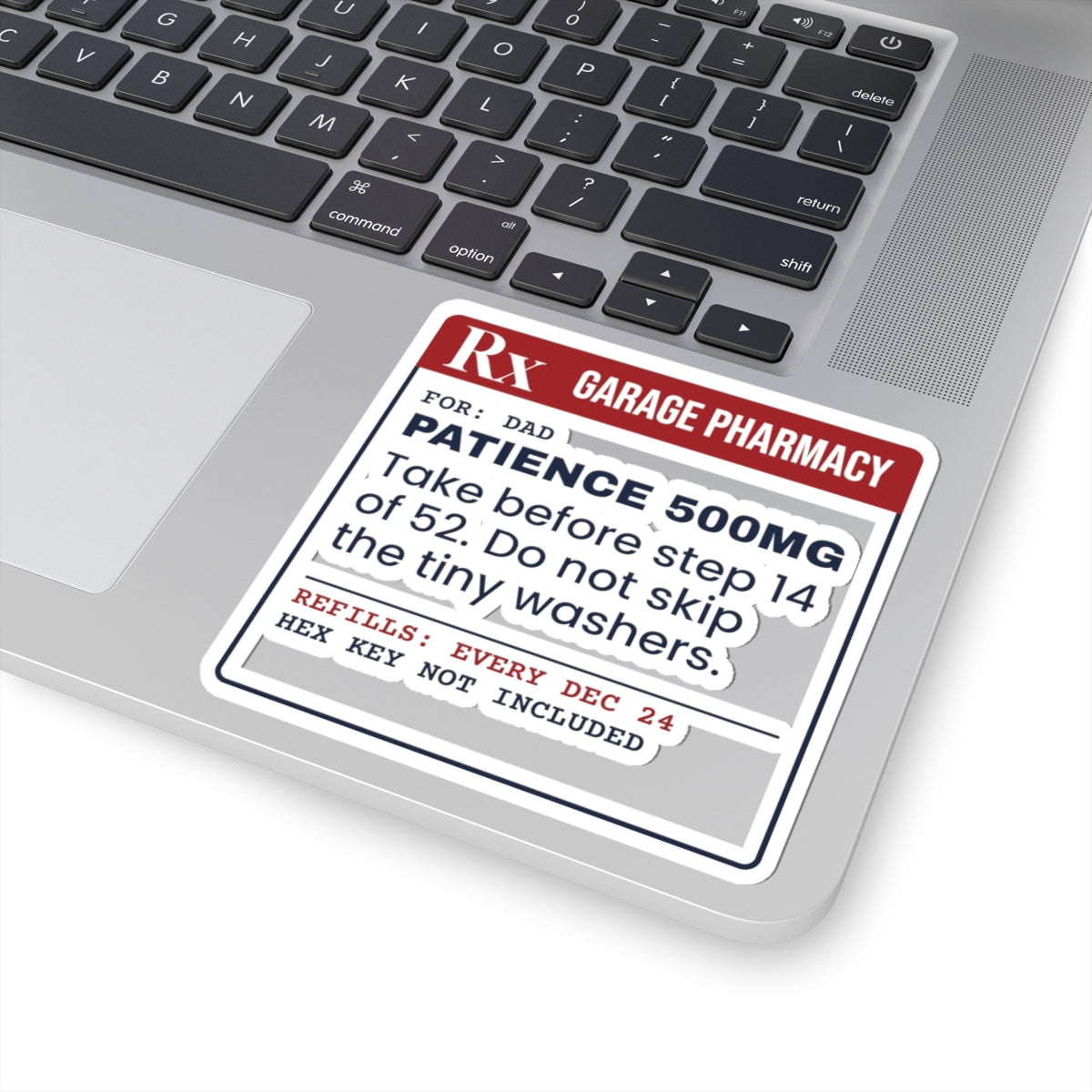 Funny Christmas Sticker Patience 500mg Prescription For Dad