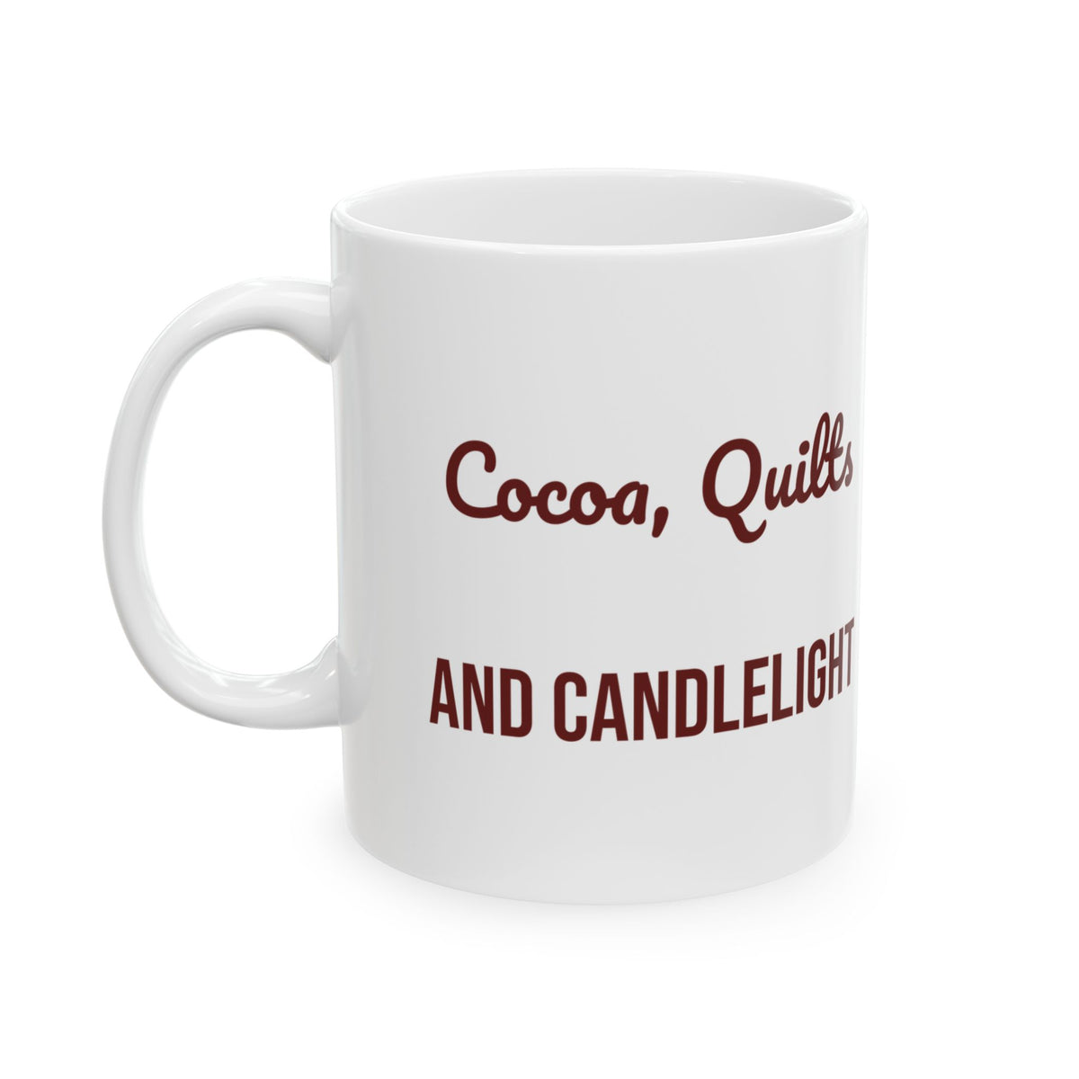Cozy Christmas Coffee Mug Cocoa Quilts And Candlelight