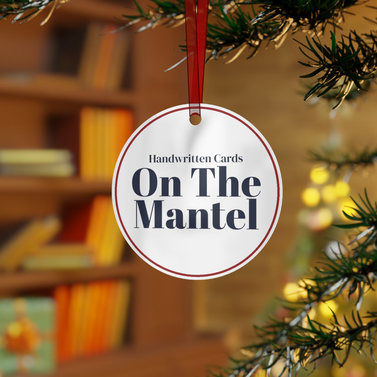 Christmas Ornament Handwritten Cards On The Mantel Cozy Keepsake