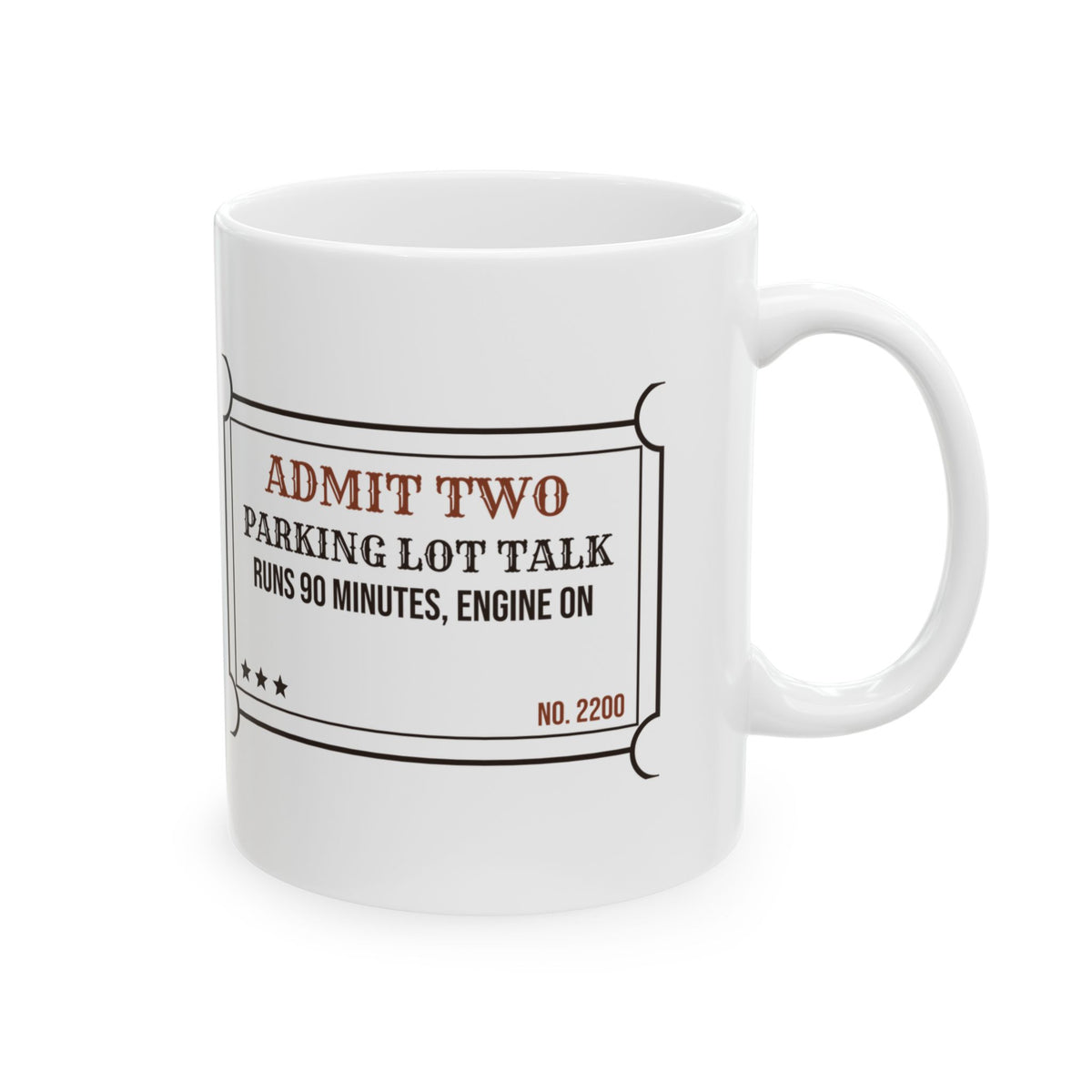 Funny Bestie Coffee Mug Parking Lot Talk Ticket For BFFs