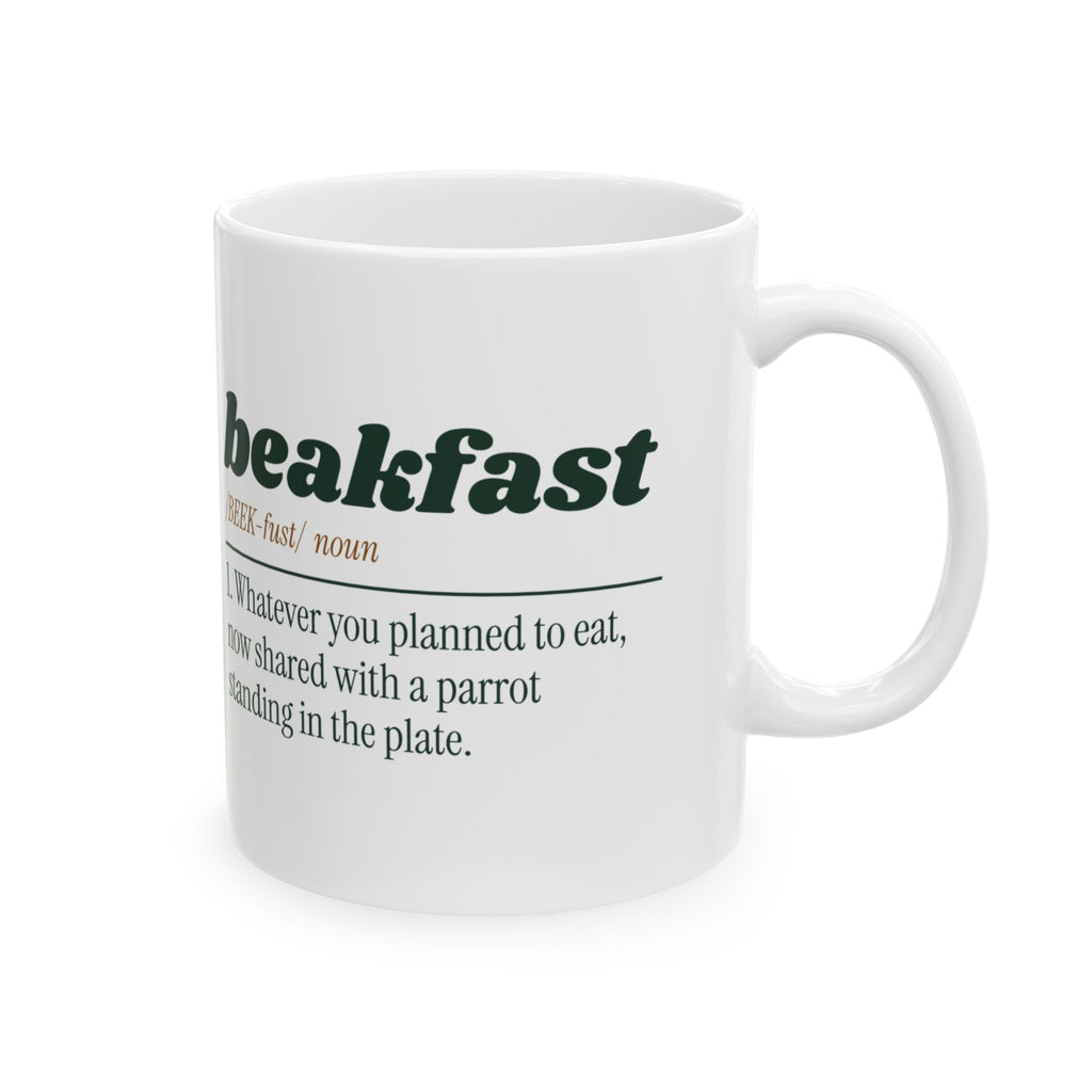 Funny Parrot Owner Coffee Mug Beakfast Definition For Bird Lovers