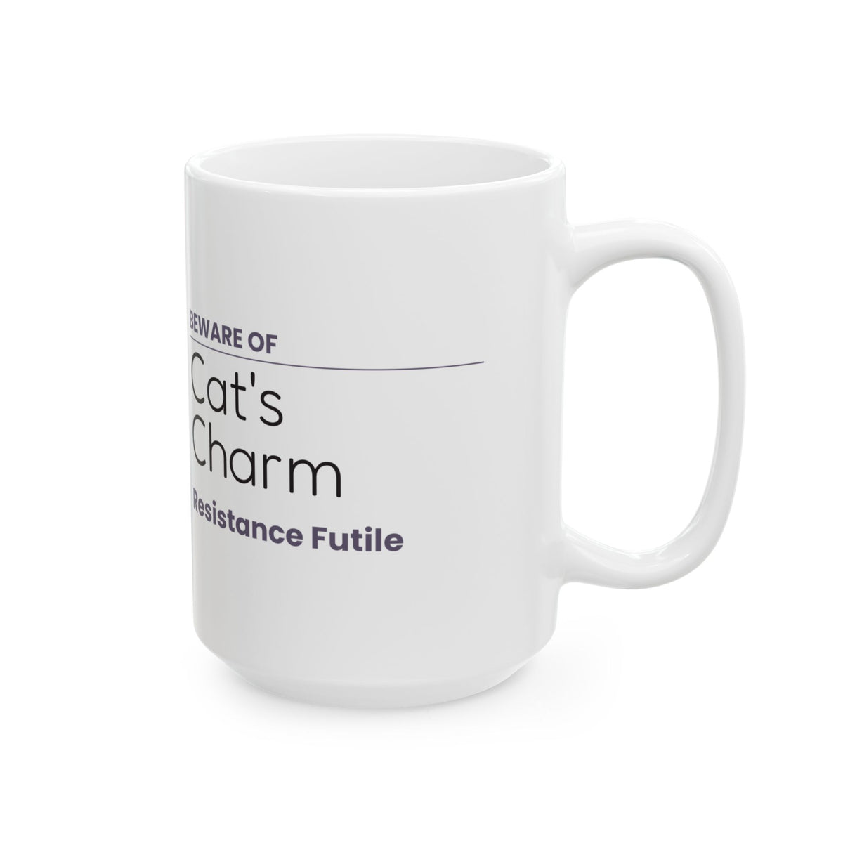 Funny Cat Coffee Mug Beware Of Cat's Charm For Cat Lovers
