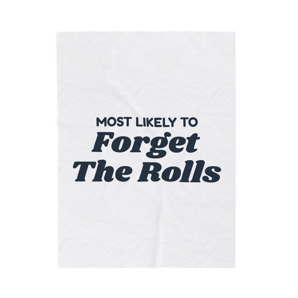 Funny Christmas Family Throw Blanket Most Likely To Forget The Rolls